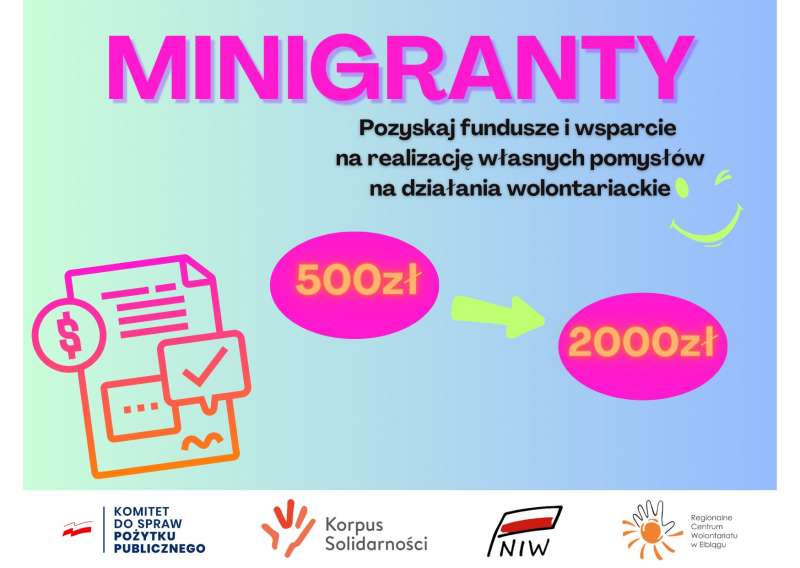 Minigranty na inicjatywy wolontariackie