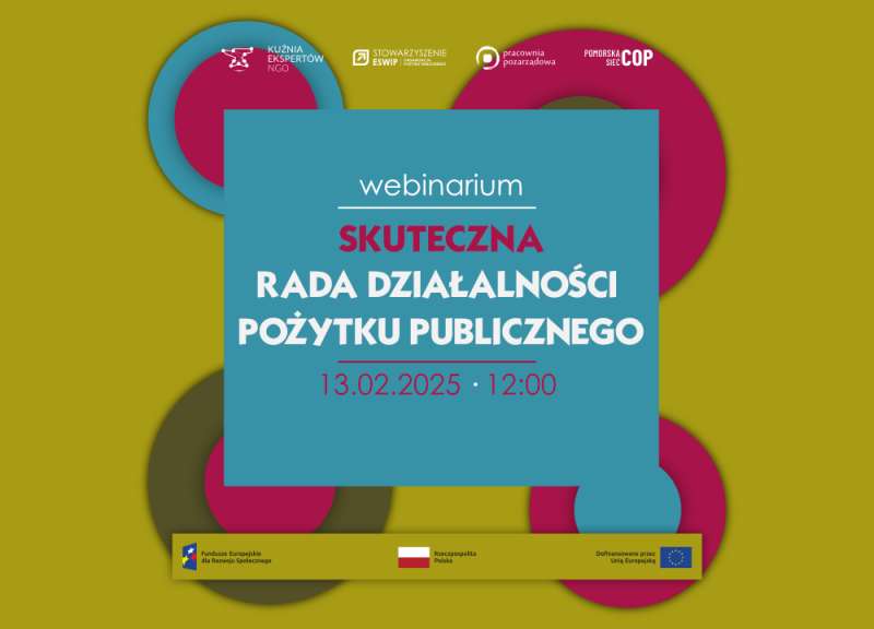 Webinarium: "Skuteczna Rada Działalności Pożytku Publicznego"