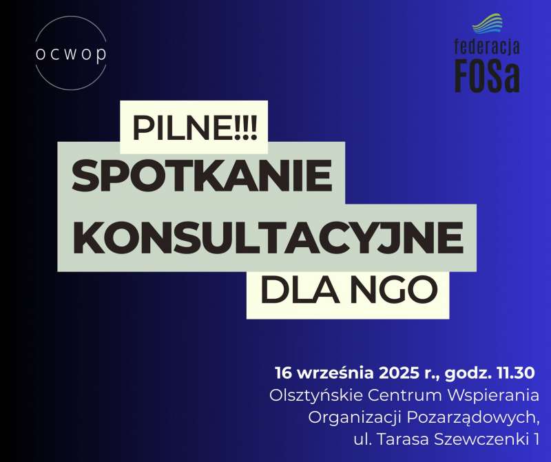FOSa - Konsultacje nad kryteriami wyboru projektów
