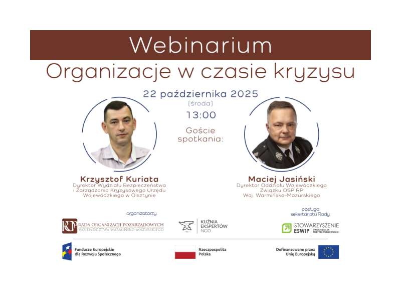 Webinarium: Organizacje w czasie kryzysu