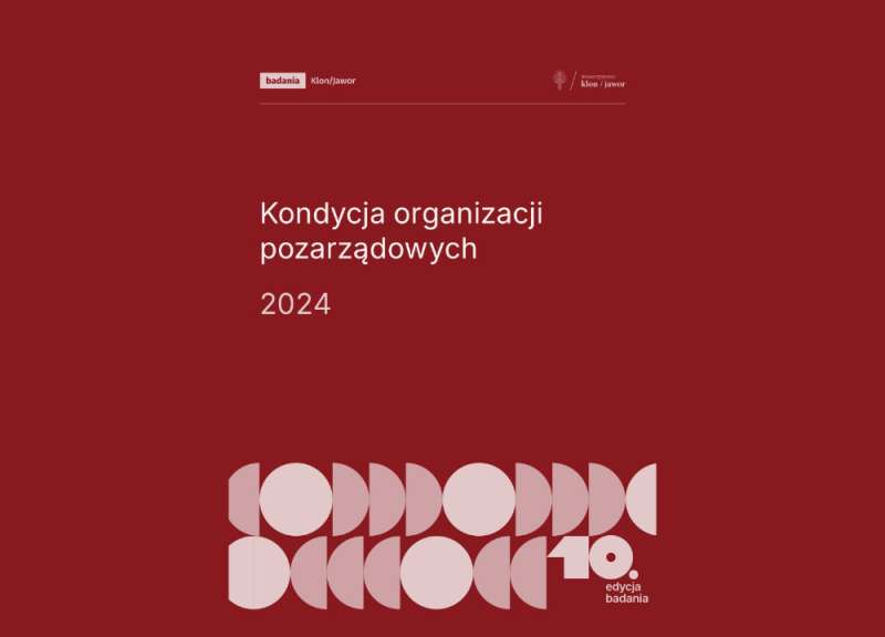Raport: Kondycja organizacji pozarządowych 2024