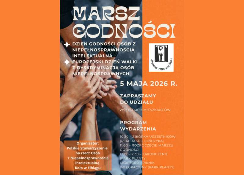 Elbląg w pomarańczowym kolorze godności