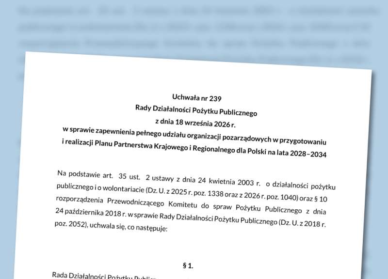 Większy udział NGO w perspektywie 2028-2034