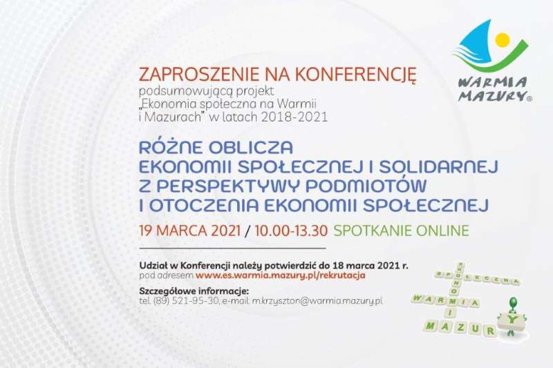 Konferencja na podsumowanie projektu „Ekonomia społeczna na Warmii i Mazurach”
